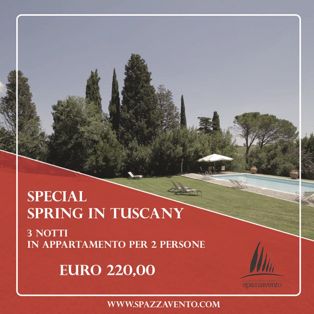 Special Spring in Tuscany
3 notti in appartamento per 2 o 4 persone
